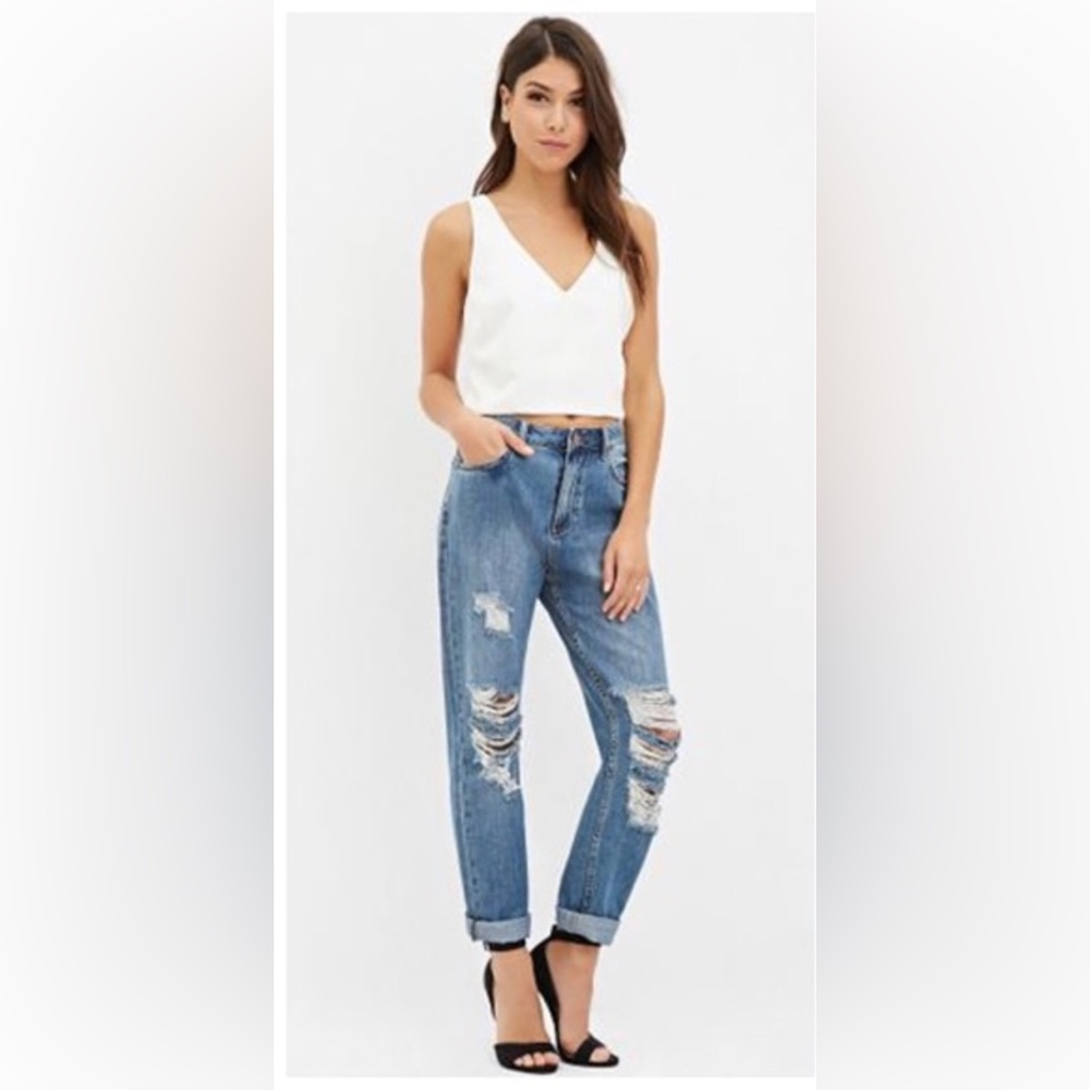 Size 6 denim boyfriend jeans